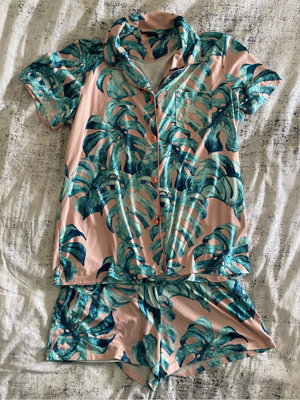 Rachel Roy Pink Tropical Pajama Set